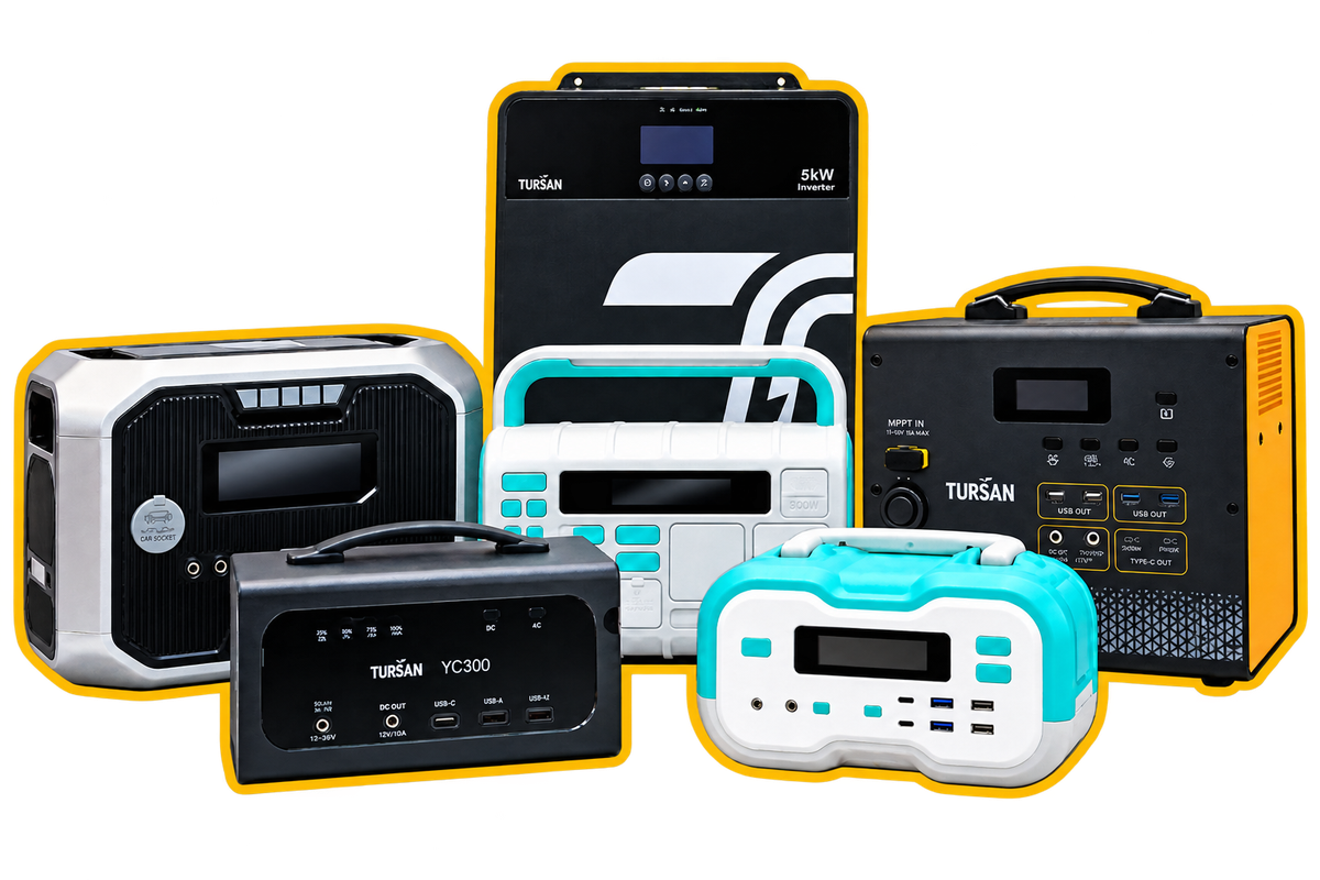 The LetsGoSolar range of Tursan backup power products